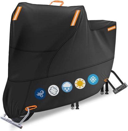 Motorradabdeckung Wasserdicht 600D Oxford Reflektierende Streifen