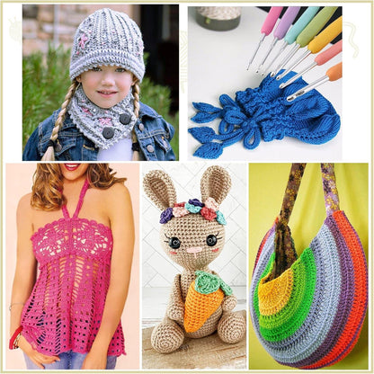 Häkelnadel Set 111 Stück für Anfänger Ergonomische Nadeln Crochet