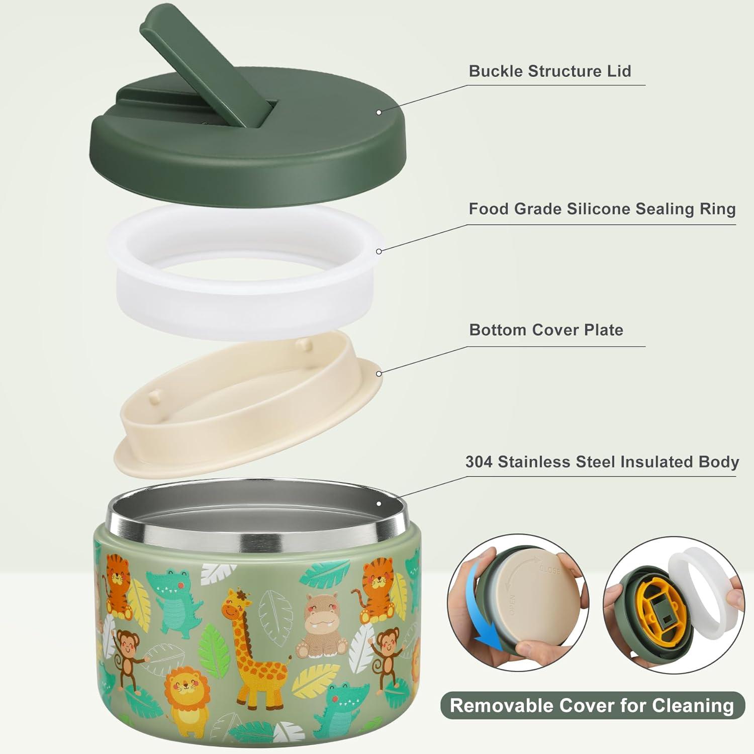 Thermobehälter Essen 350ml Edelstahl Lunchbox auslaufsicher isotherm