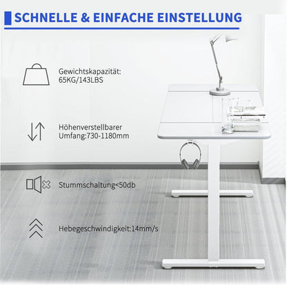 Höhenverstellbarer Schreibtisch 140x60cm Elektrisch
