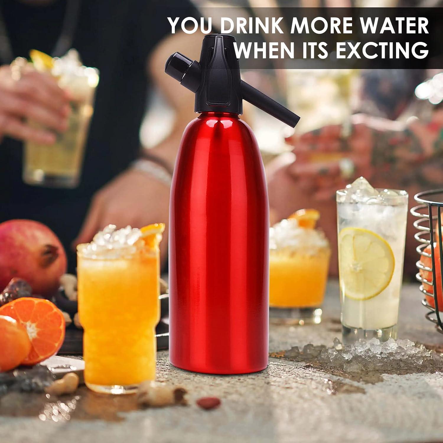 Soda Wassersprudler und Siphon mit Druckregler, Aluminium-Sprudelwasserbereiter