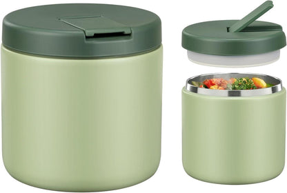 Isolierter Thermobehälter 560ml Edelstahl auslaufsicher Grün