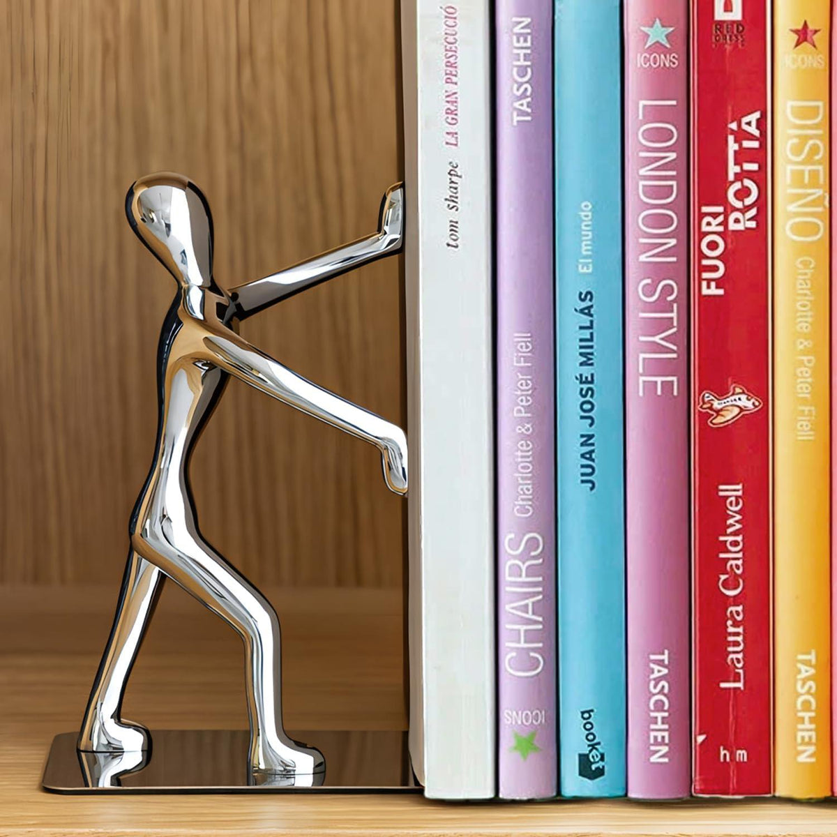 Qualsen Edelstahl Buchstützen Silber rutschfestes Design