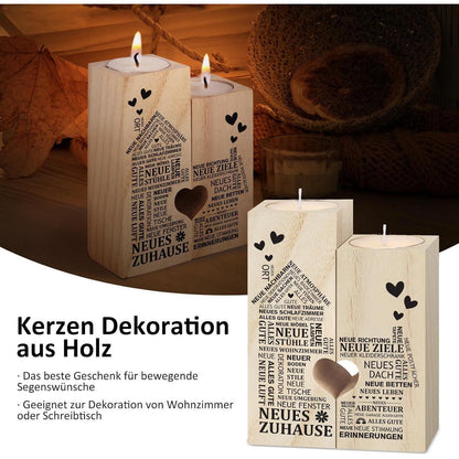 Einzigartige Kerzenhalter aus Holz - Einweihungsgeschenk