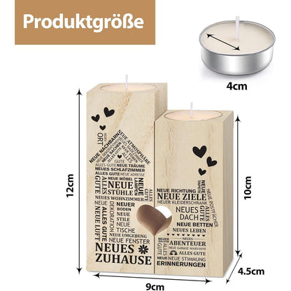 Einzigartige Kerzenhalter aus Holz - Einweihungsgeschenk
