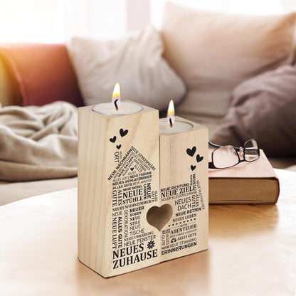 Einzigartige Kerzenhalter aus Holz - Einweihungsgeschenk