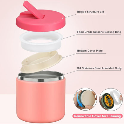 Thermobehälter Edelstahl 560ml Lunchbox auslaufsicherer Isolierung