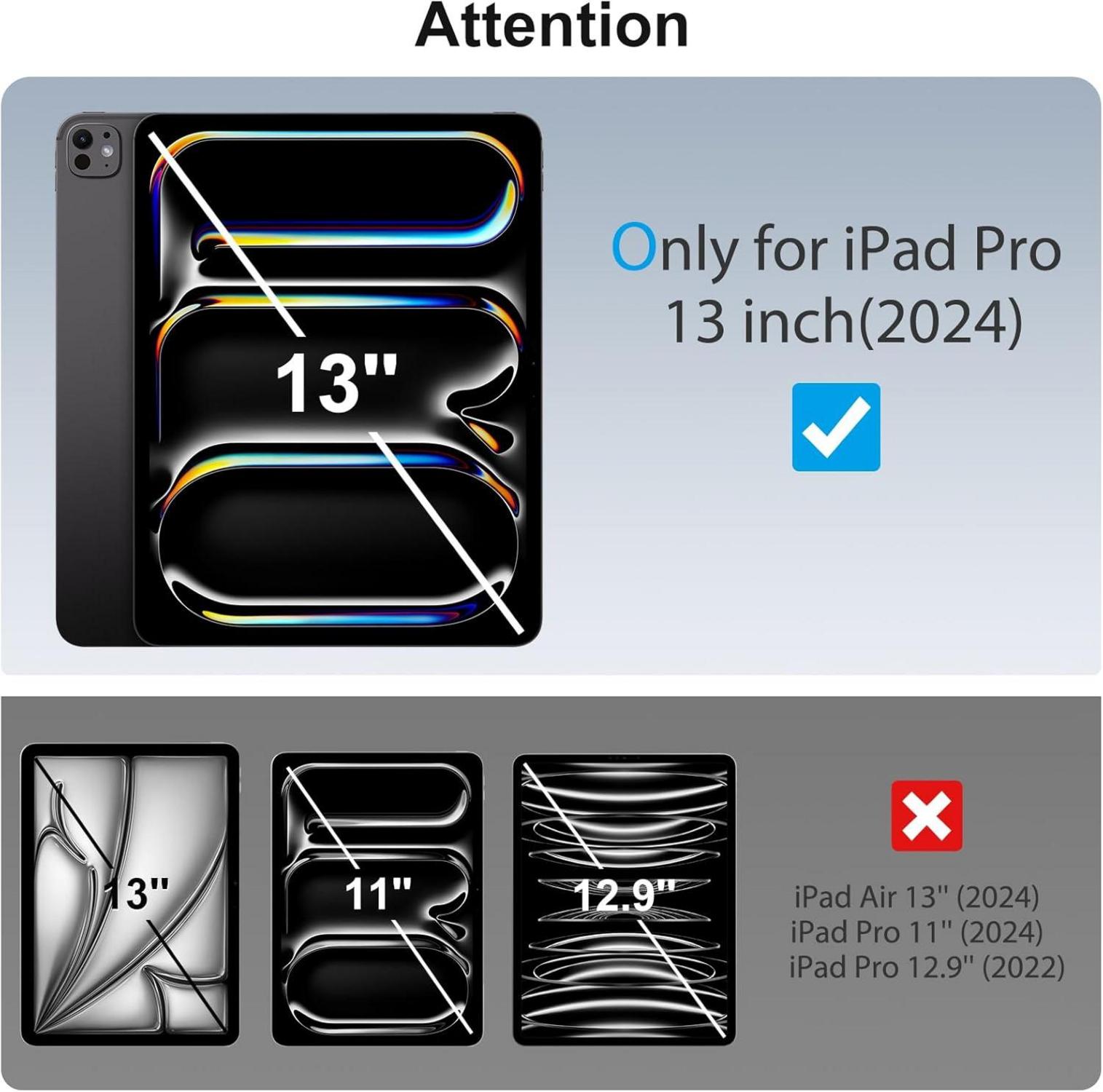 Panzer Schutz Glas für iPad Pro 13 Zoll M4 (2024), 9H