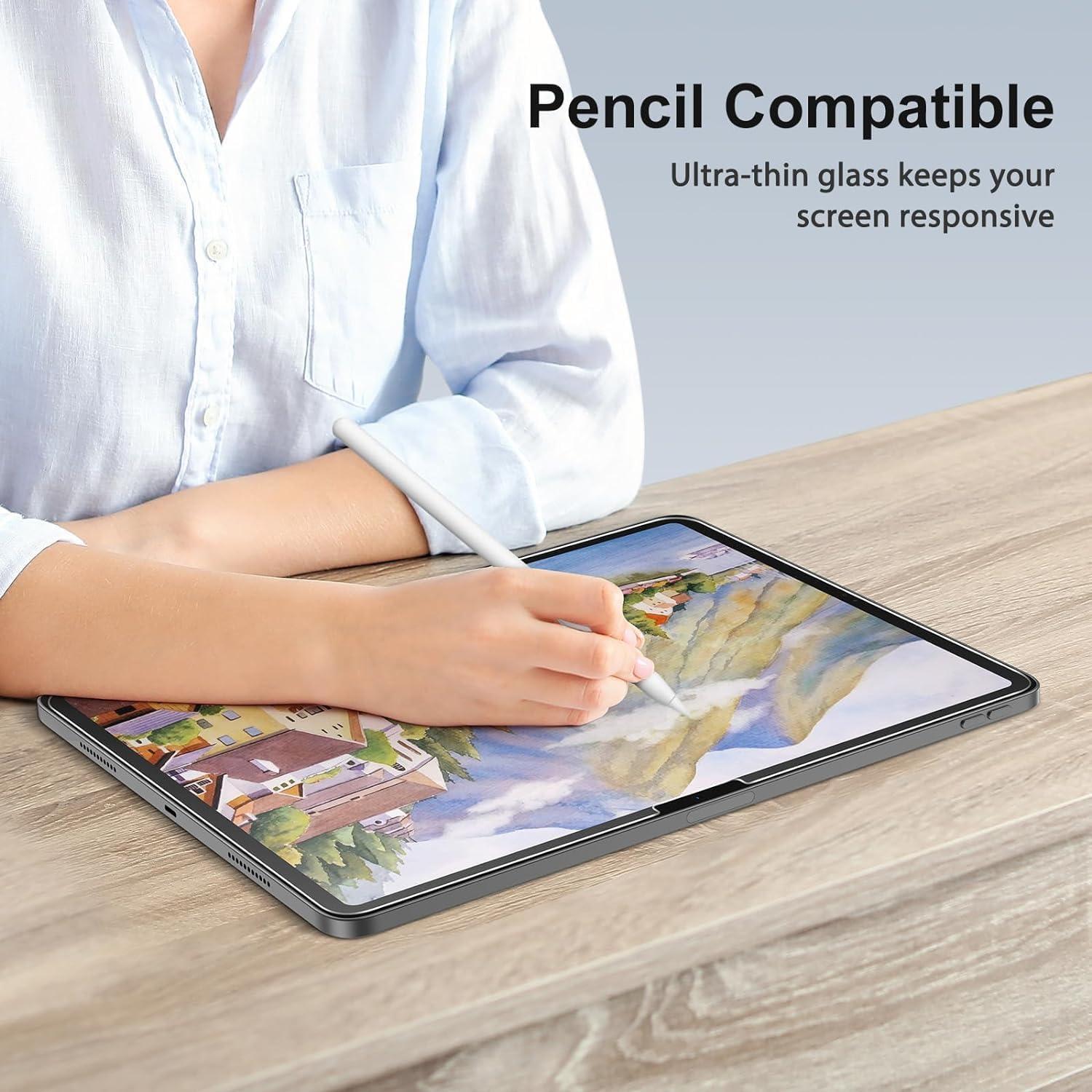 Panzer Schutz Glas iPad Pro 13 Zoll M4 2024 9H Härte 2 Stück