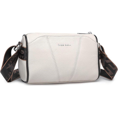 Damen Crossbody Bag Breiter Schultergurt Reisen in Lederoptik