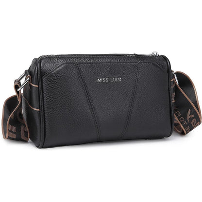 Damen Crossbody Bag Echtes Leder Umhängetasche Beige mit