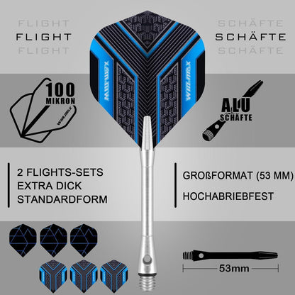 WIN.MAX Dartpfeile 90% Tungsten 3 Stück 16-28g Profi Darts