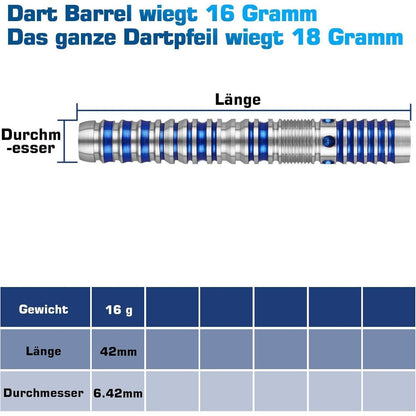 WIN.MAX Dartpfeile 90% Tungsten 3 Stück 16-28g Profi Darts