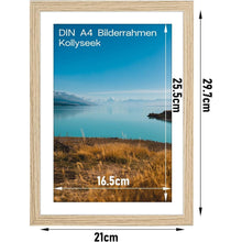 Bilderrahmen DIN A4 MDF Acrylglas-holz Aufhängen Aufstellen