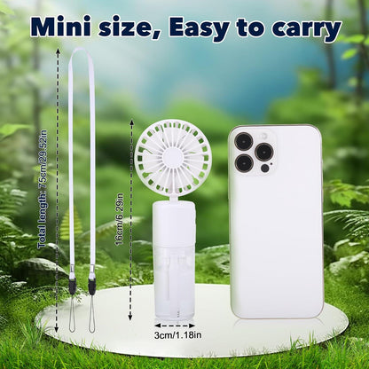 Handventilator mit Wassernebel und 4000mAh Akku, 4 Geschwindigkeiten