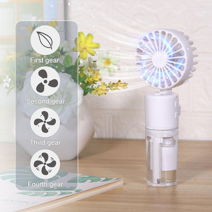 Tragbarer Handventilator mit Wassernebel 4000mAh USB Mini Ventilator 4