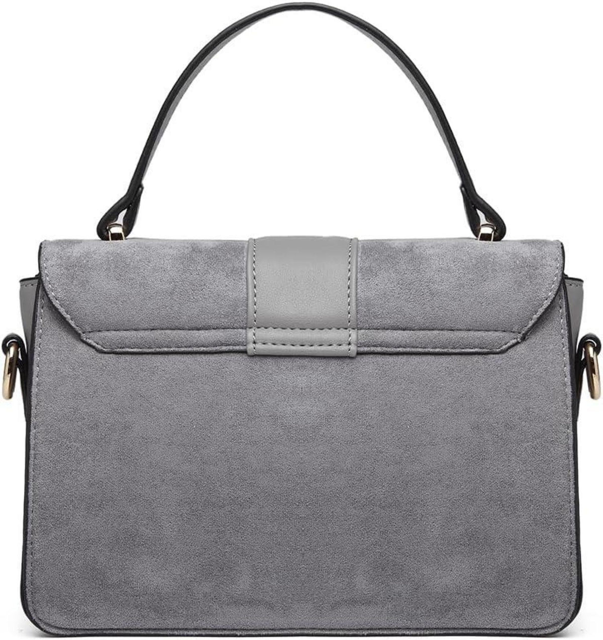 Vintage Umhängetasche Damen Kunstleder Wildleder Flap Handtasche