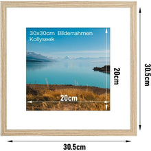 Bilderrahmen 30x30 cm MDF Acrylglas holz Aufhängen