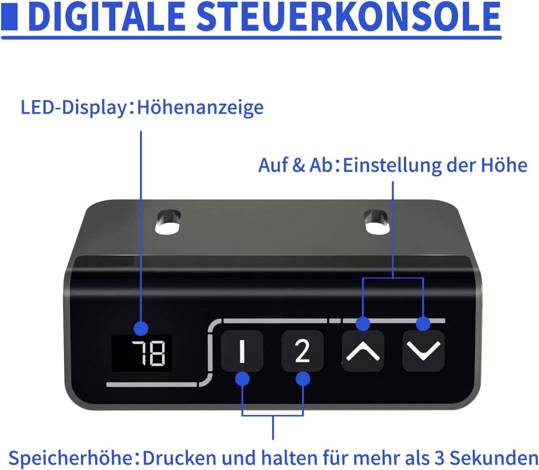 Höhenverstellbares elektrisches Schreibtischgestell Memory Funktion