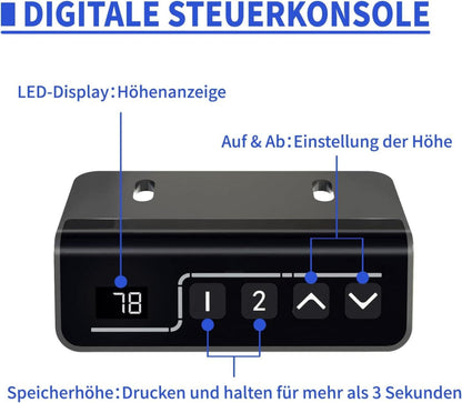 Höhenverstellbares elektrisches Schreibtischgestell Memory Funktion