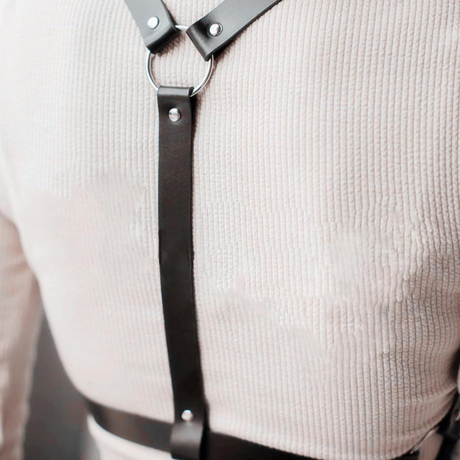 Punk Harness Damen Leder Body Brustgurt Gothic Bondage BDSM Spielzeug