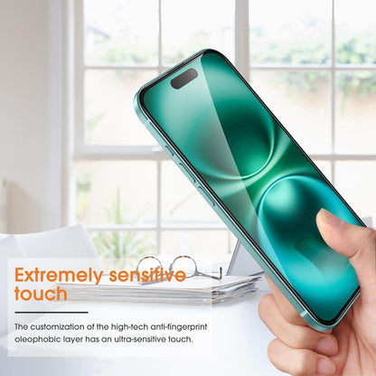 OMOTON Panzer Schutz Glas für iPhone 16/15, 9H Härte, Full
