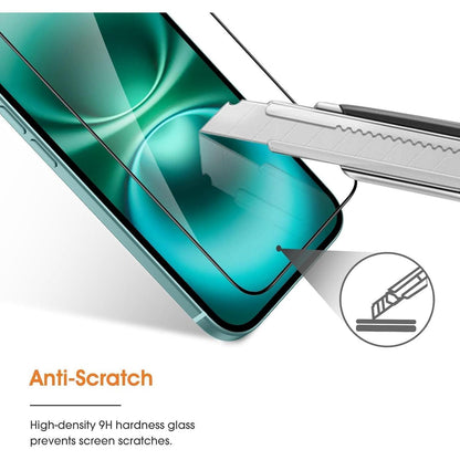 OMOTON Panzer Schutz Glas für iPhone 16/15, 9H Härte, Full