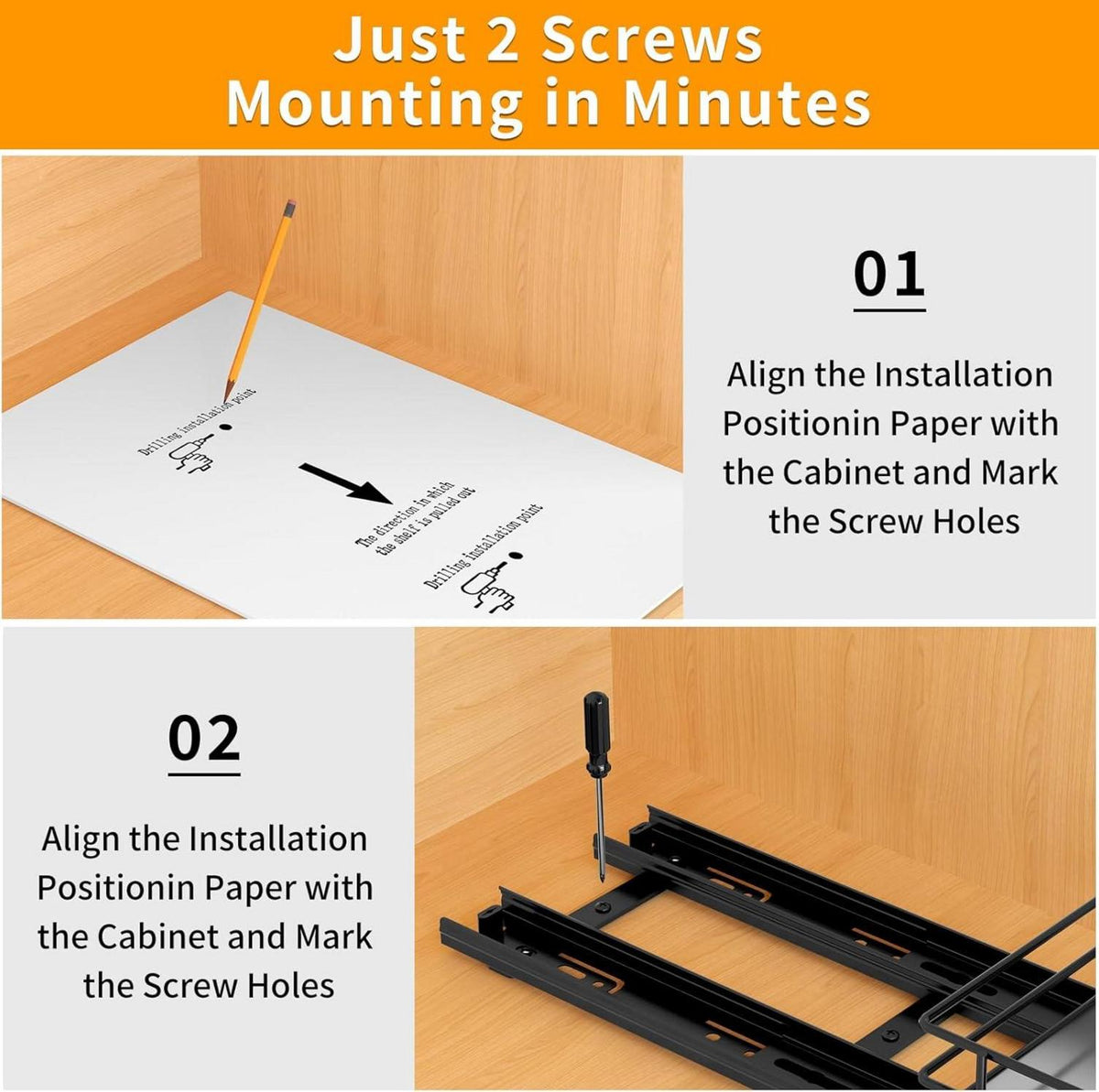 Ausziehbares Gewürzregal Schwarz für Schrank Organizer
