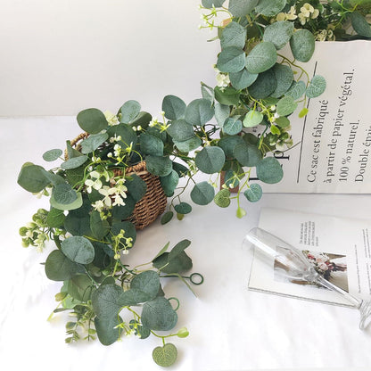 Eukalyptus Girlande 2 Stück Künstliche Pflanze 1,8m Deko für Hochzeit und Garten