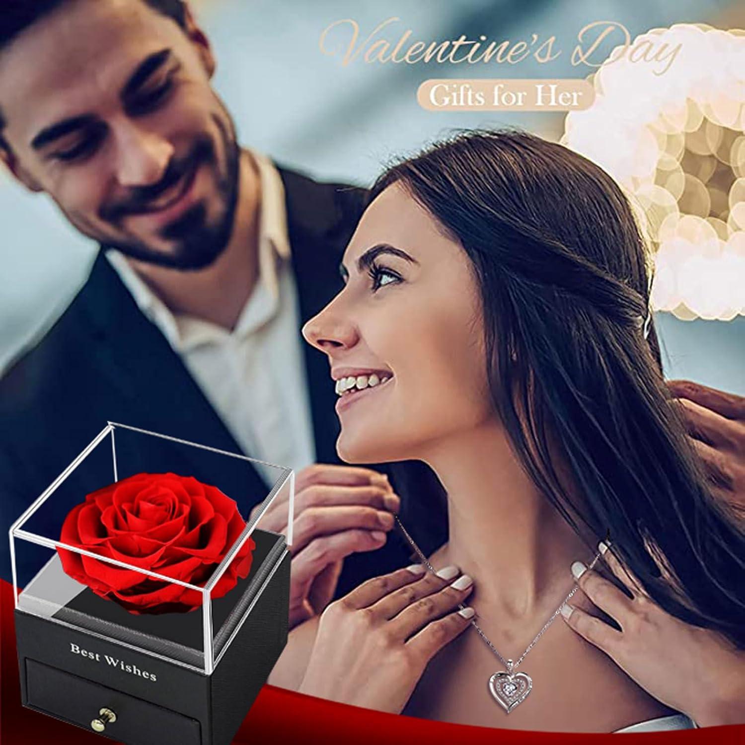 Ewige Rosen konservierte Echte Blume Geschenkbox Handgefertigte