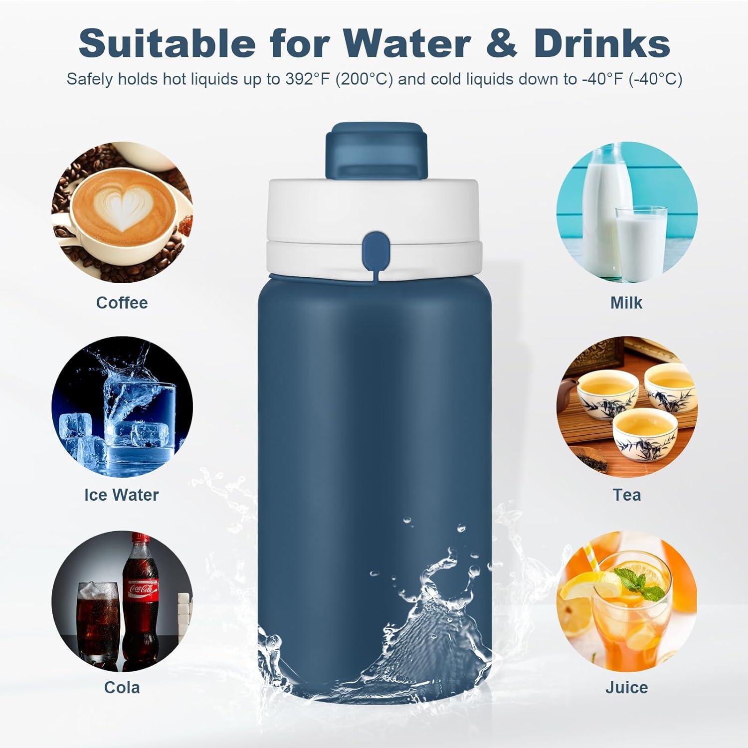 Faltbare Trinkflasche 550 ml BPA-frei Auslaufsicher Blau