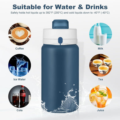 Faltbare Trinkflasche 550 ml BPA-frei Auslaufsicher Blau