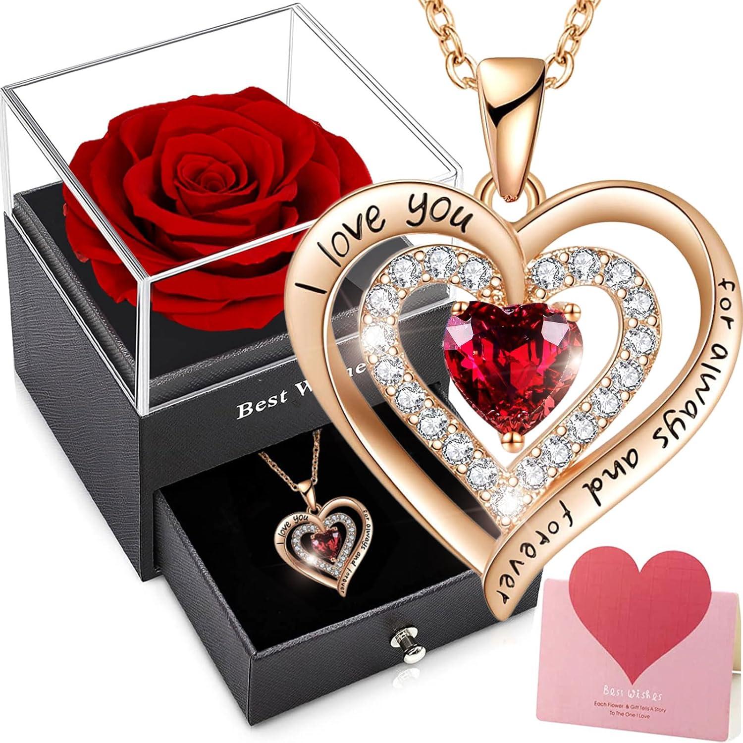 Ewige Rosenbox konservierte echte Rosen Gold Magnetverschluss