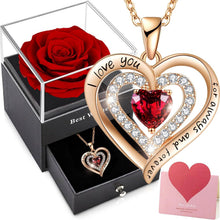 Ewige Rosenbox konservierte echte Rosen Gold Magnetverschluss