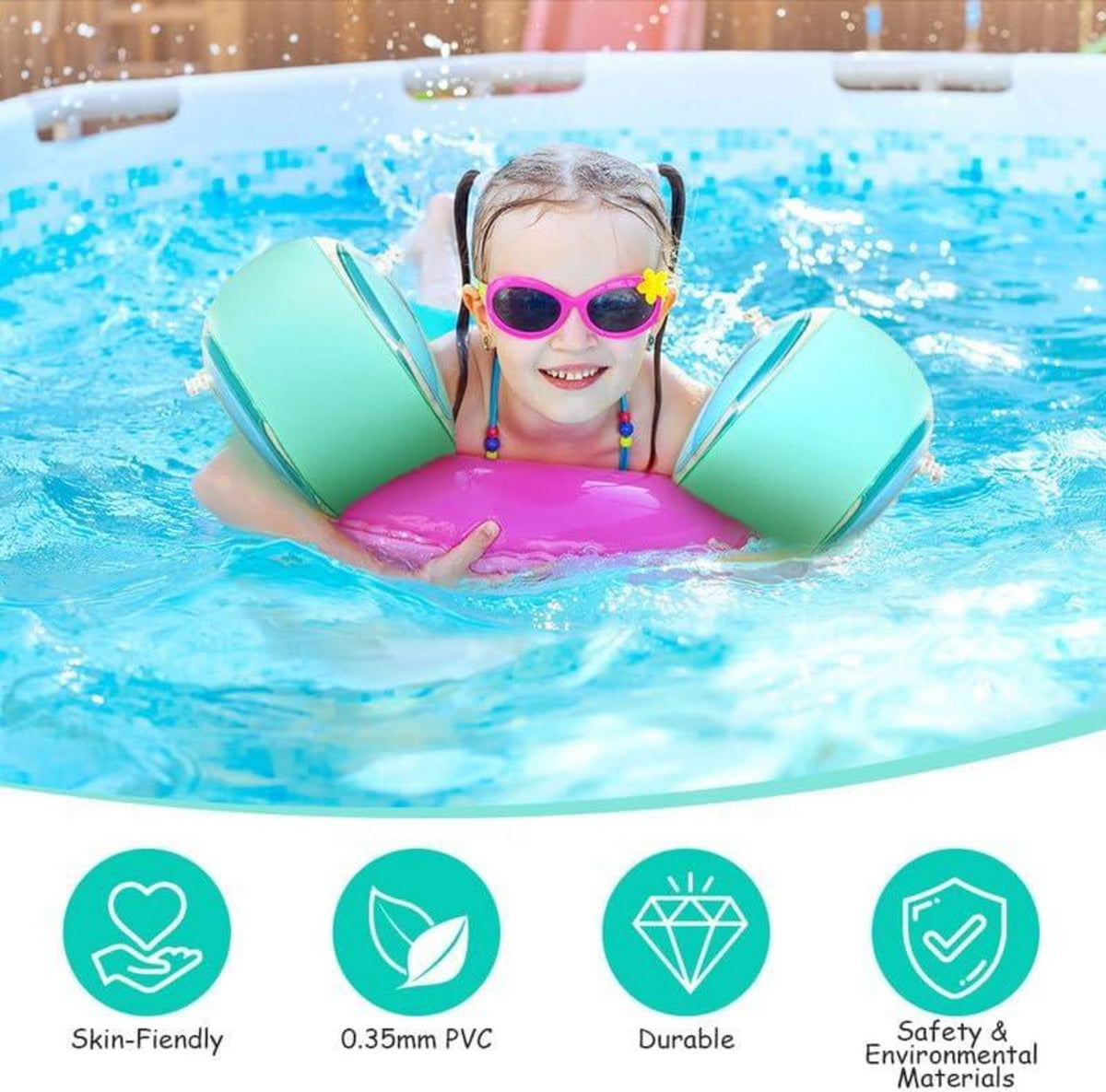 Schwimmflügel Kinder 1-14 Jahre Schwimmhilfe Swimsafe Gerät 3 Airbags