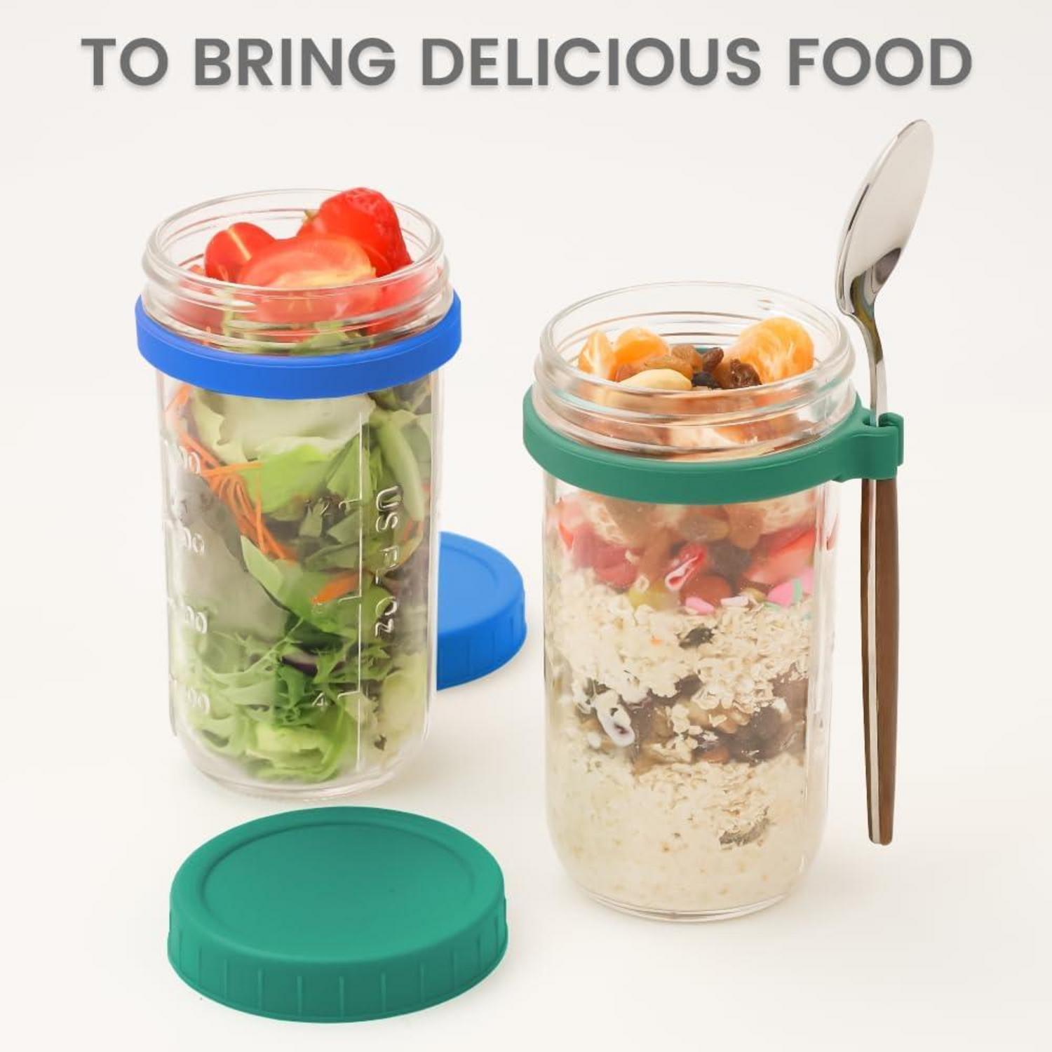 Müslibecher to Go 600ML 2er Set auslaufsicherer Lunchpot Yoghurtbecher