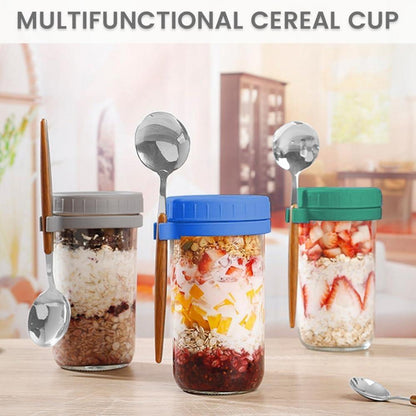Müslibecher to Go 600ml mit Löffel, auslaufsicher