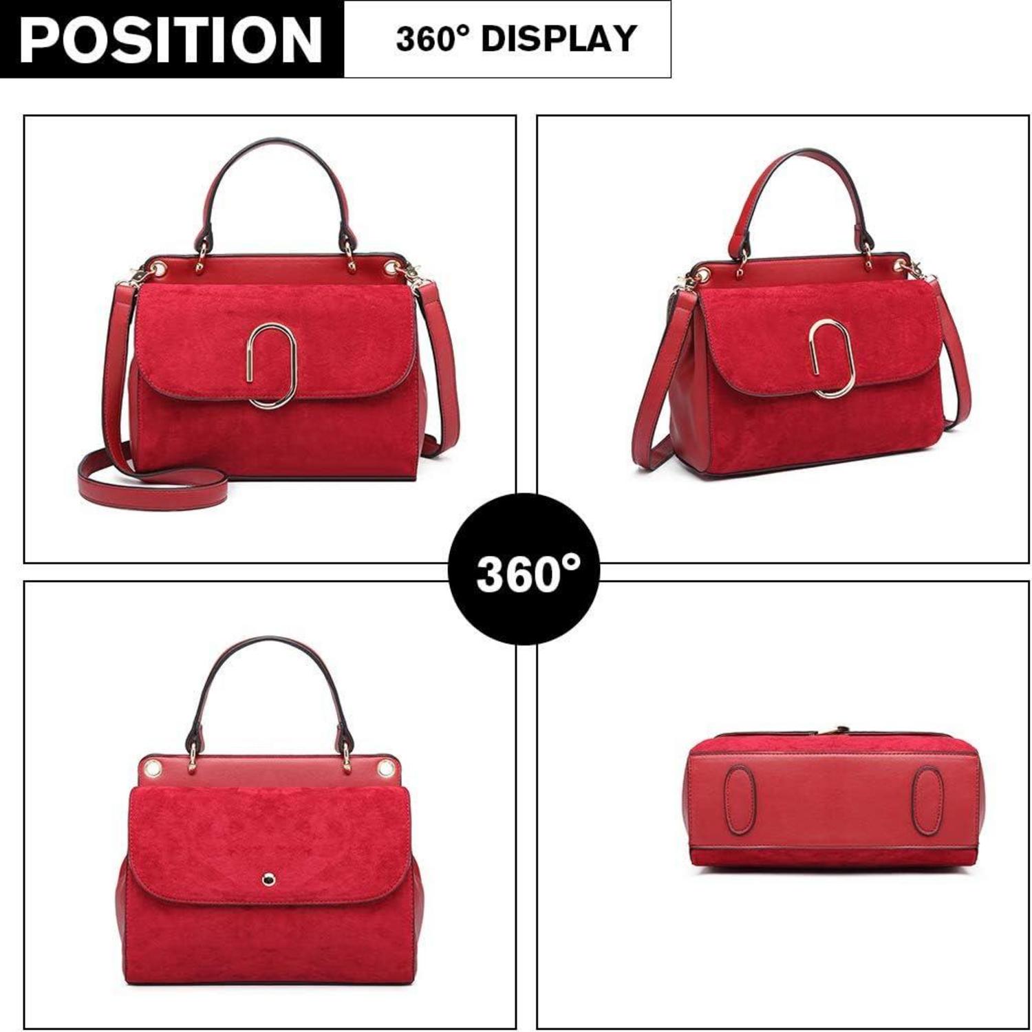 Damen Umhängetasche Mittelgroß Top-Griff Vintage Handtasche