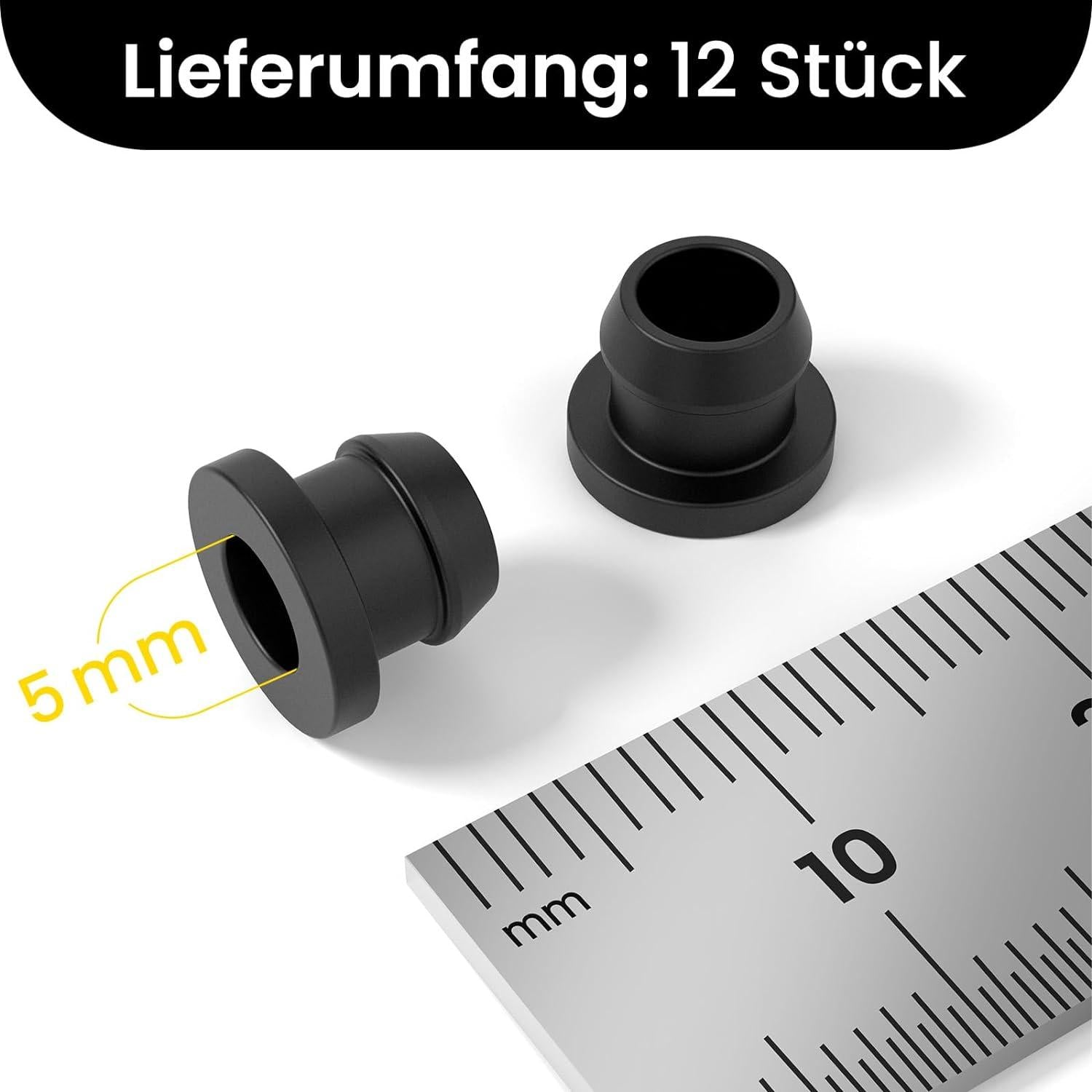 12er Set Silikon Gummitüllen für Topfstützen 5mm Stäbe Wohnmobil Kochfeld Ersatz