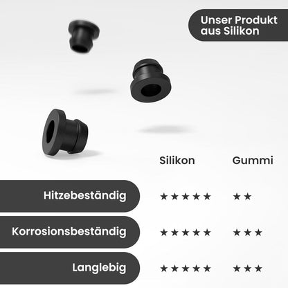 12x Silikon Gummitüllen für Topfstützen 5mm Dometic Smev Thetford