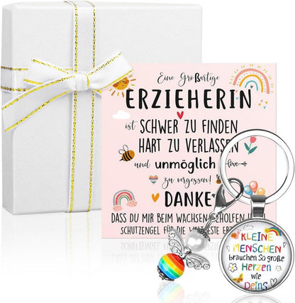 Schutzengel Schlüsselanhänger Dankeschön Geschenk Erzieher Lehrer Grußkarte