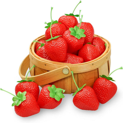 Künstliche Erdbeeren Plastik Obst Deko Lebensecht DIY Party Ornament