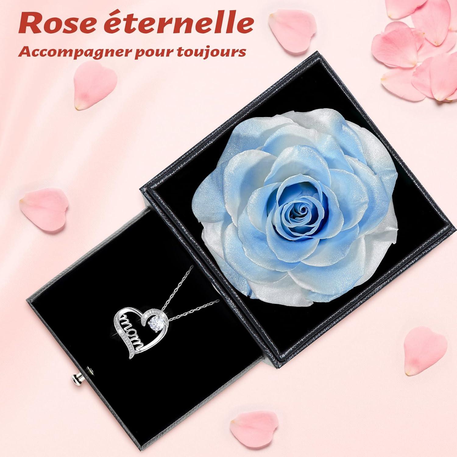 Ewige Rose Geschenkbox Mama Infinity Halskette 925 Silber