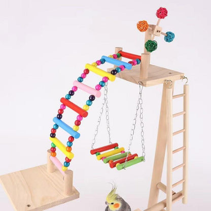 Holz Vogelspielständer für Sittiche & Co. (46x31x70cm)