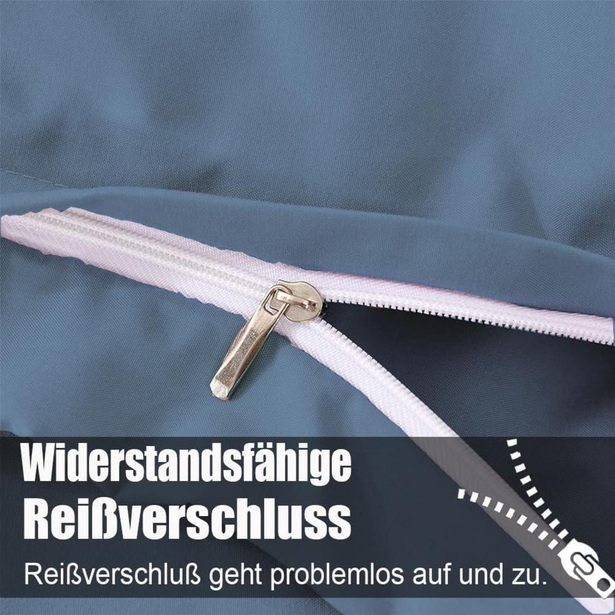 Bettwäsche-Set 4-teilig 155x220 cm Hellblau Mikrofaser