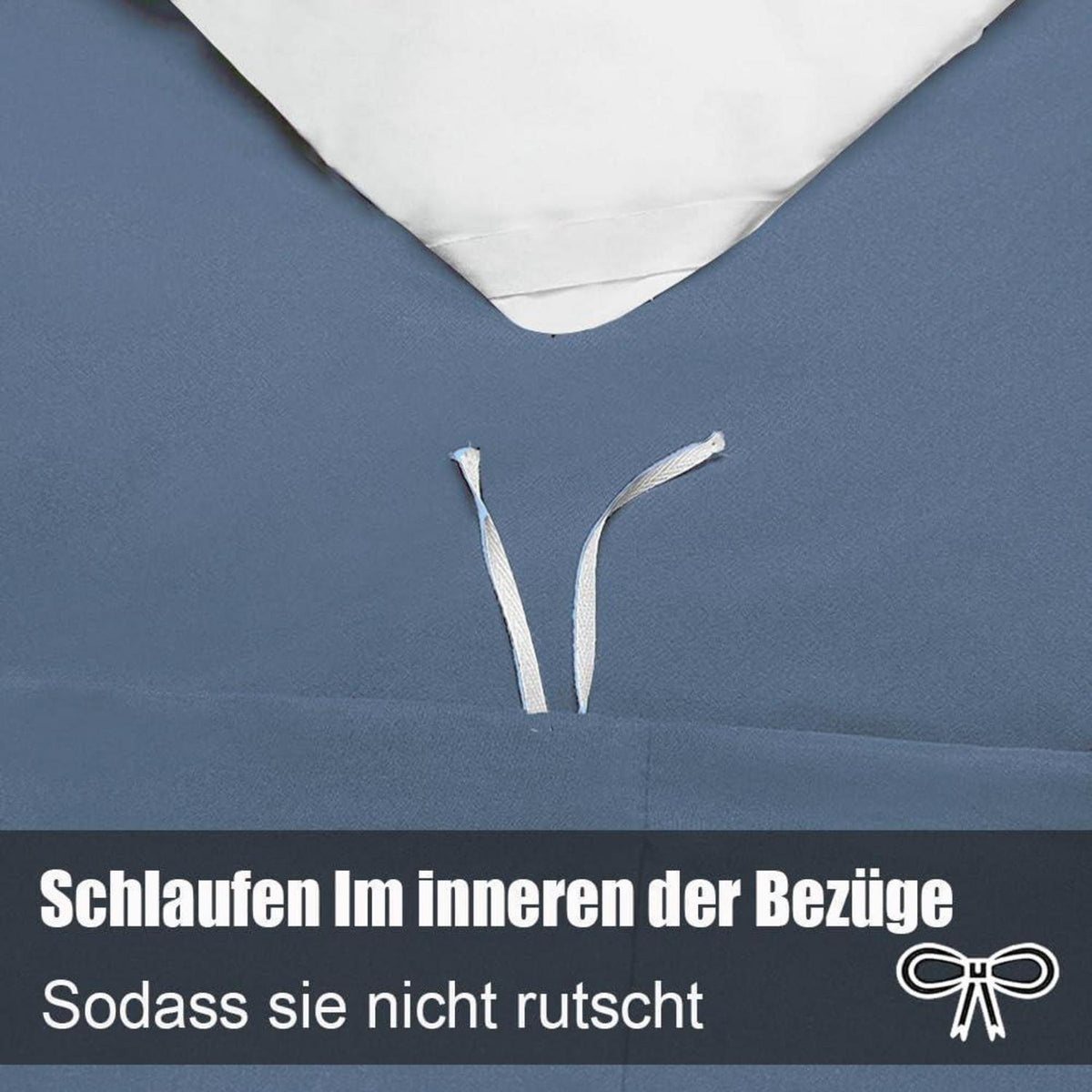 Bettwäsche-Set 4-teilig 155x220 cm Hellblau Mikrofaser