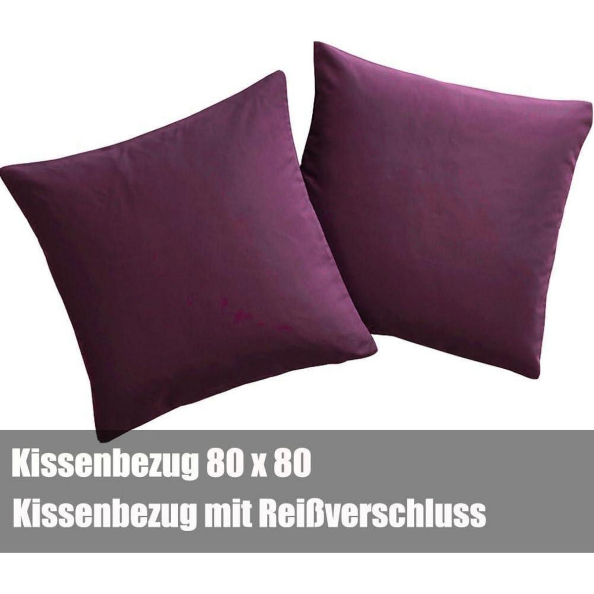 Bettwäsche-Set 4-teilig 155x220 cm Lila Mikrofaser