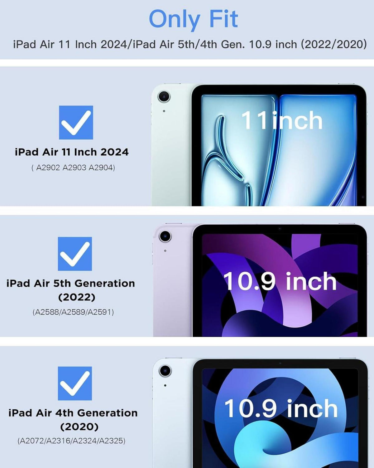 TiMOVO iPad Air 11 Zoll Hülle 2024/2022/2020 - TPU