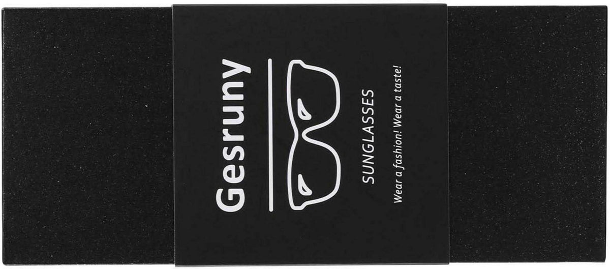 Polarisierte Sonnenbrille Herren Damen Schwarz UV400 Gläser Halbrahmen Retro-Stil