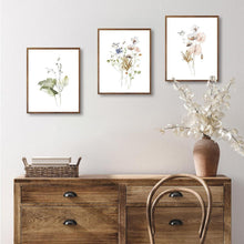 Dazzlewall Aquarell Blumen Wandbilder 30x40 cm 3er Set
